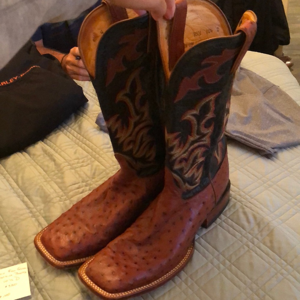 Justin Full Quill Ostrich Boots